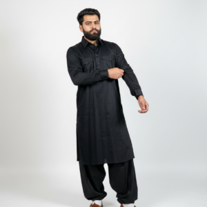 Black Pathani with Self Patiyala Set