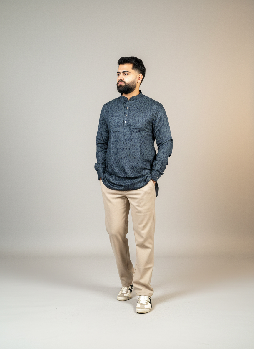 Short-Kurta-Black