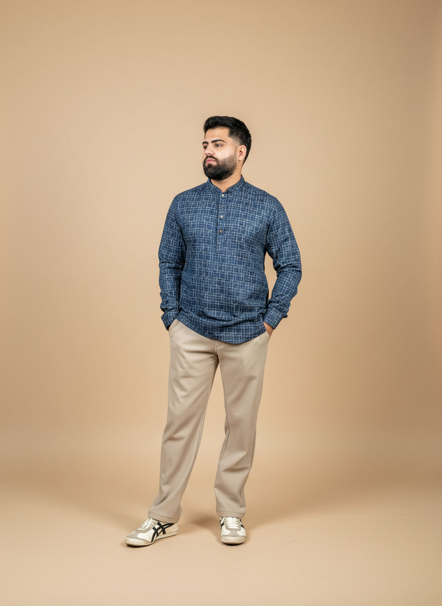 Short Kurta - Black
