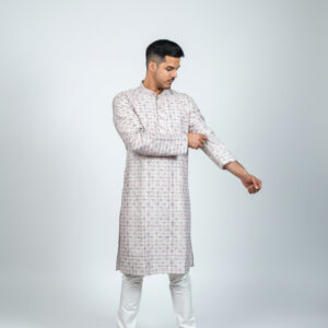 Soft Pastel Light Purple Print Kurta Set