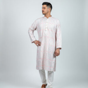 Soft Pastel Pink Print Kurta Set